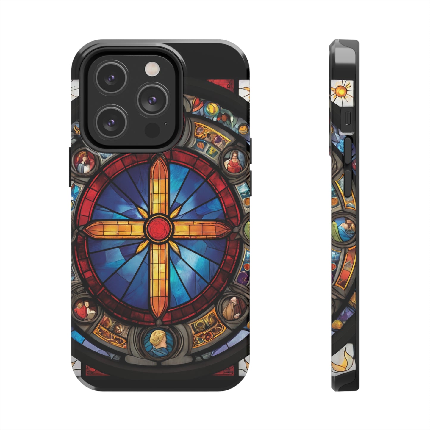 phone case religious iphone samsung Tough Phone Cases cross jesus stained glass