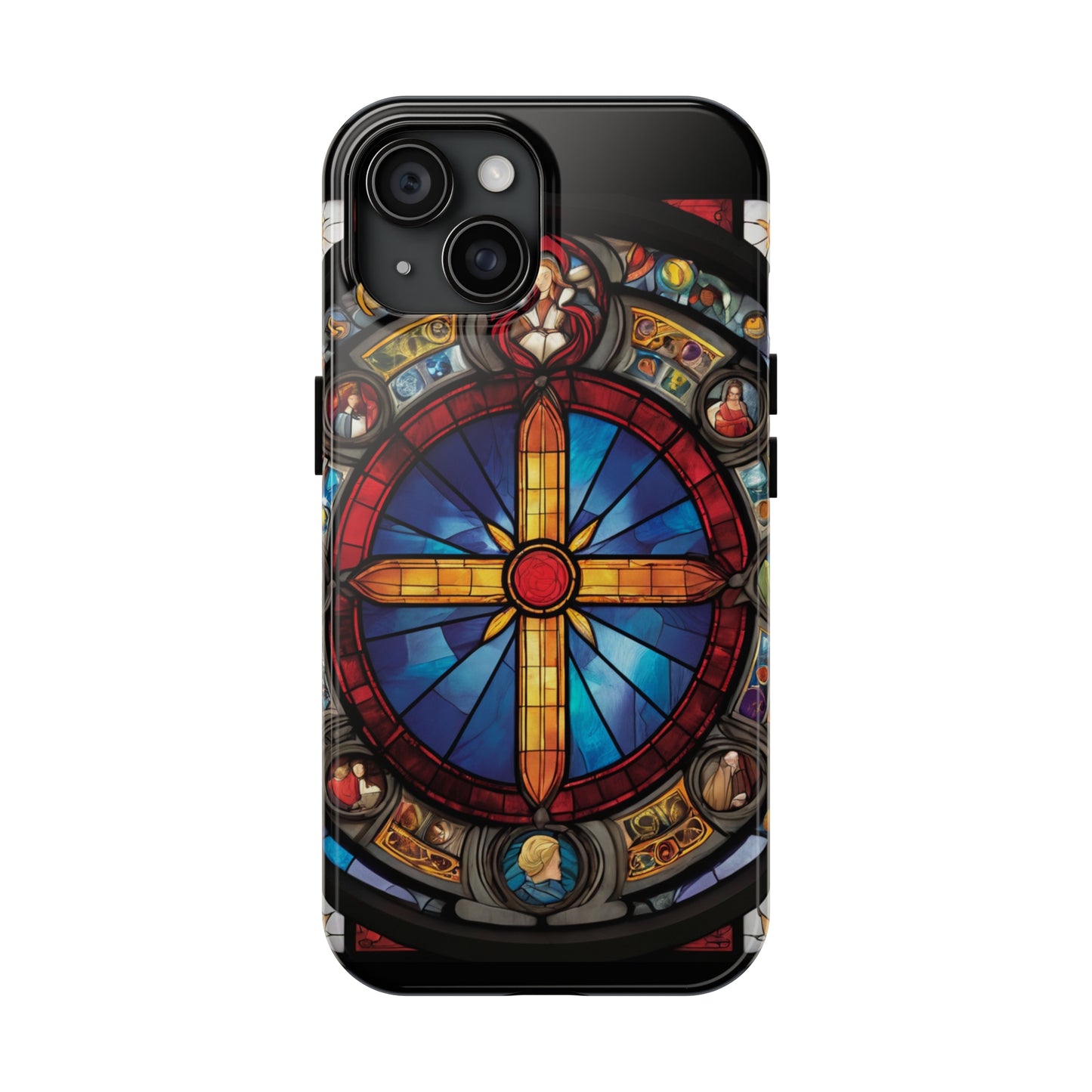 phone case religious iphone samsung Tough Phone Cases cross jesus stained glass